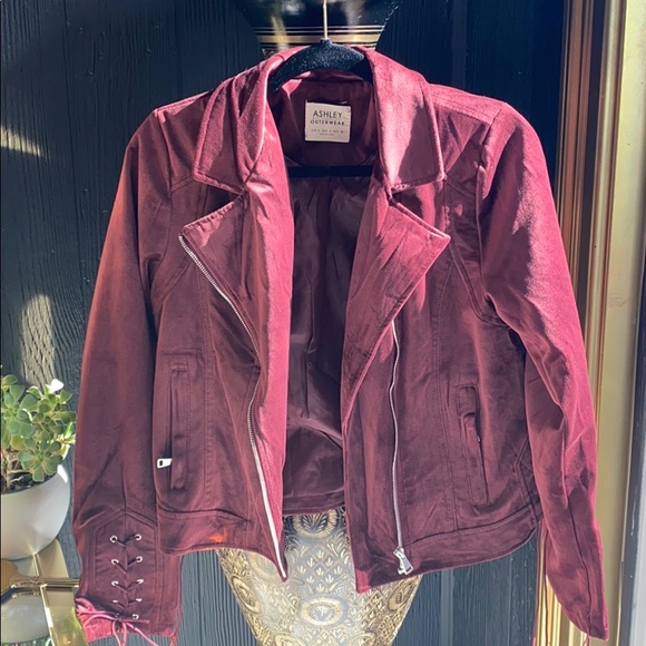 Burgundy velvet jacket - Picture 1 of 1